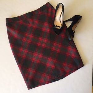 The Limited Plaid Pencil Skirt